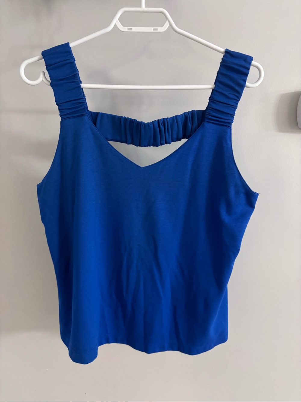 Women’s Royal Blue Ruched Strap Tank Top